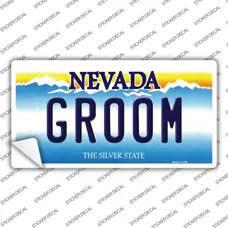 Groom Nevada Novelty Sticker Decal
