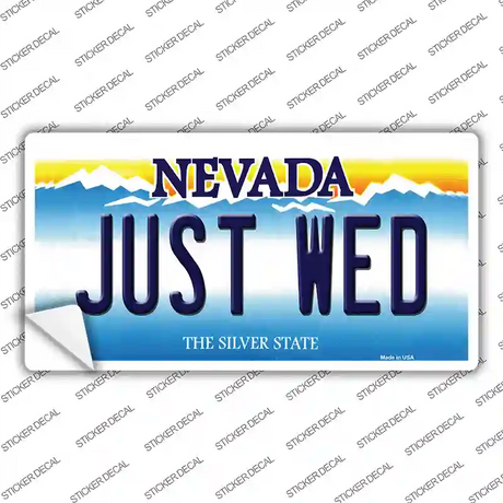 Just Wed Nevada Novelty Sticker Decal