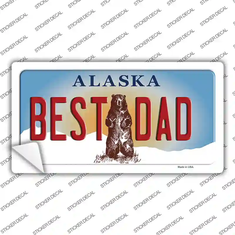 Best Dad Alaska State Novelty Sticker Decal