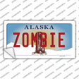 Zombie Alaska State Novelty Sticker Decal