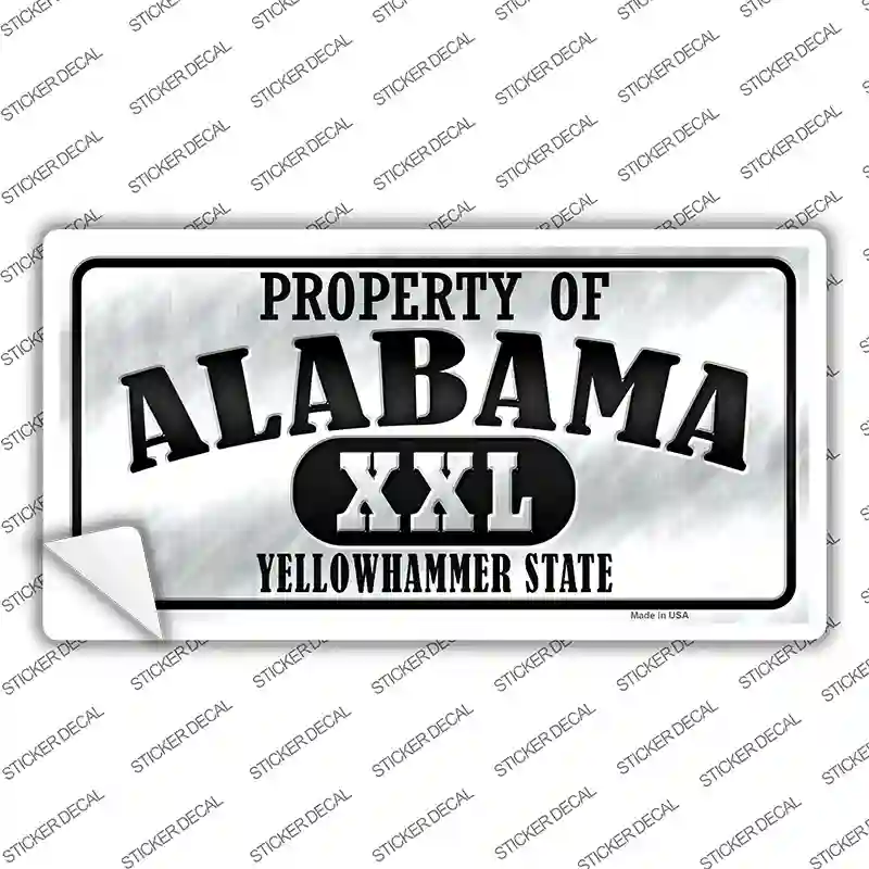 Property Of Alabama Novelty Sticker Decal