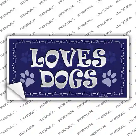 Loves Dogs Novelty Sticker Decal