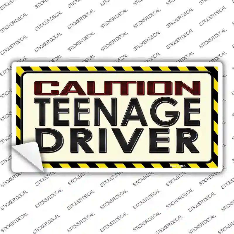 Caution Teenage Driver Novelty Sticker Decal