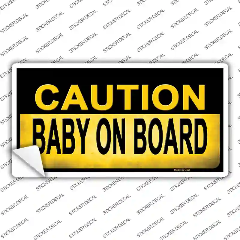 Caution Baby On Board Novelty Sticker Decal