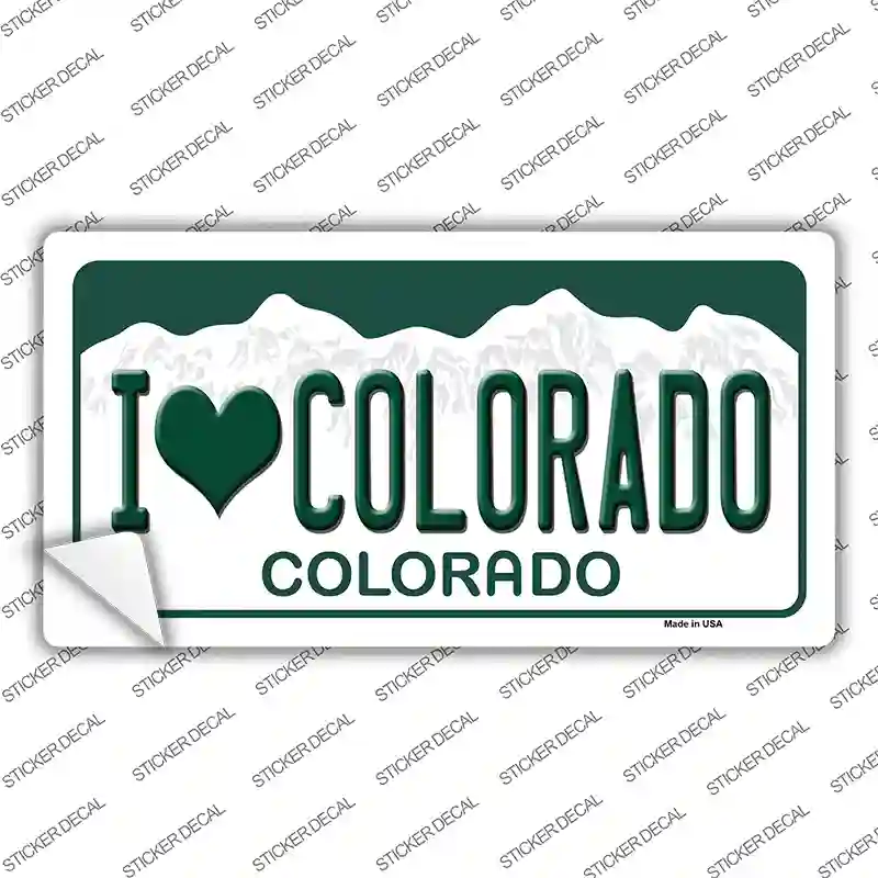 I Love Colorado Novelty Sticker Decal
