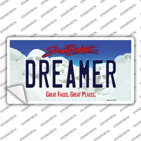 Dreamer South Dakota Novelty Sticker Decal