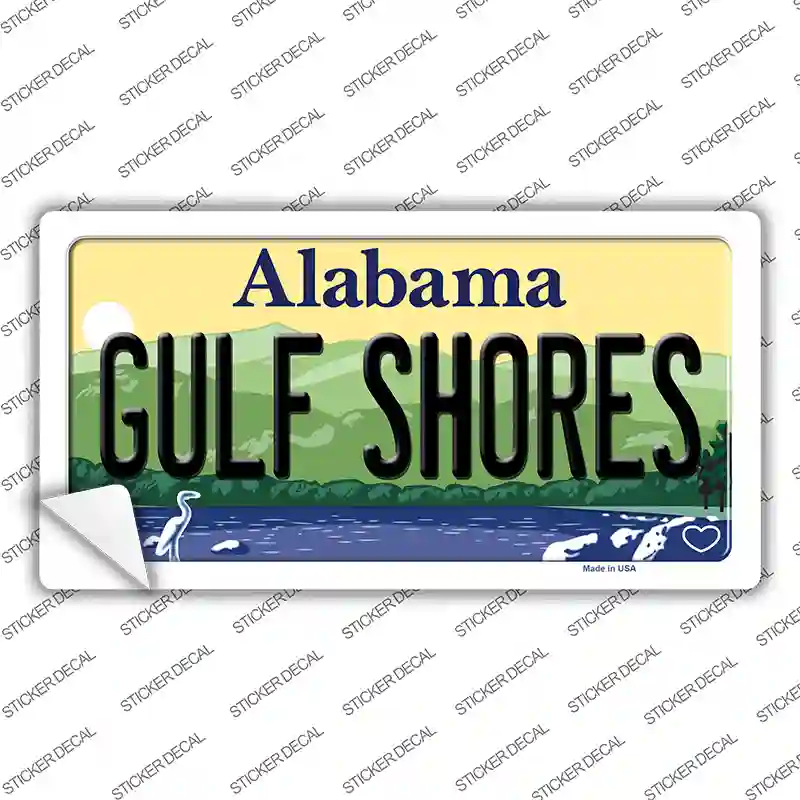 Gulf Shores Alabama Novelty Sticker Decal