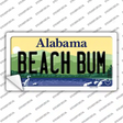 Beach Bum Alabama Novelty Sticker Decal