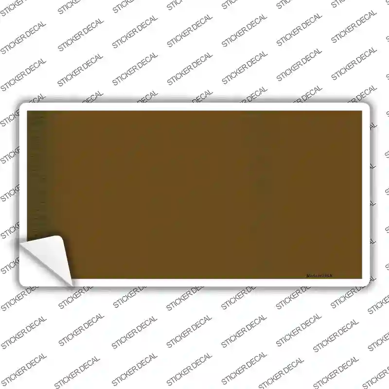 Brown Metallic Solid Novelty Sticker Decal