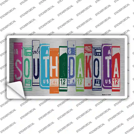 South Dakota Art Novelty Sticker Decal