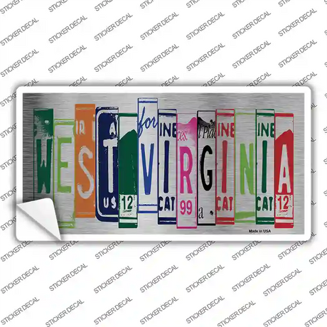 West Virginia Art Novelty Sticker Decal