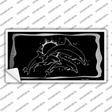 Dolphins Black Brushed Chrome Novelty Sticker Decal