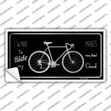 Bike Black Brushed Chrome Novelty Sticker Decal
