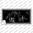 Unicorns Black Brushed Chrome Novelty Sticker Decal