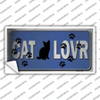 Cat Lover Blue Brushed Chrome Novelty Sticker Decal