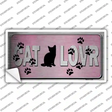 Cat Lover Pink Brushed Chrome Novelty Sticker Decal