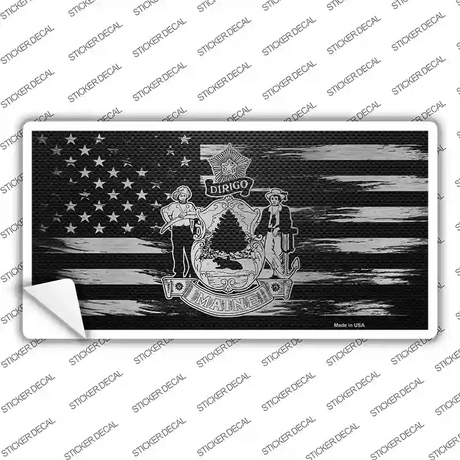 Maine Carbon Fiber Novelty Sticker Decal