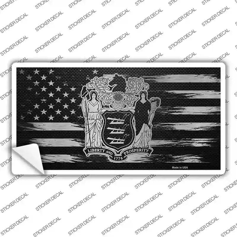 New Jersey Carbon Fiber Novelty Sticker Decal