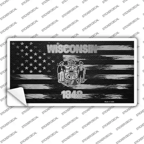 Wisconsin Carbon Fiber Novelty Sticker Decal