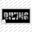 Diving Brushed Chrome Novelty Sticker Decal