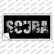 Scuba Brushed Chrome Novelty Sticker Decal