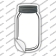 White Novelty Mason Jar Sticker Decal