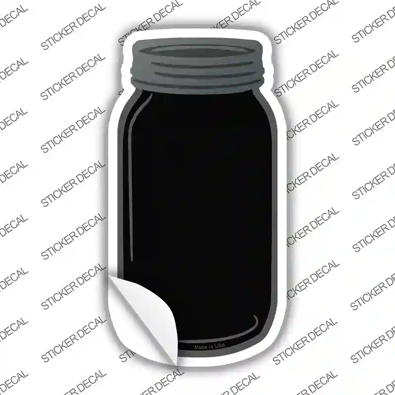 Black Novelty Mason Jar Sticker Decal
