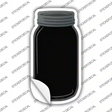 Black Novelty Mason Jar Sticker Decal