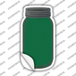 Green Novelty Mason Jar Sticker Decal