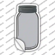 Gray Novelty Mason Jar Sticker Decal