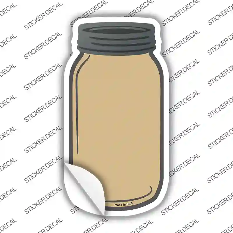 Gold Novelty Mason Jar Sticker Decal