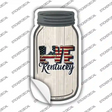 Love Kentucky Silhouette Novelty Mason Jar Sticker Decal