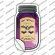 Bat Wings Novelty Mason Jar Sticker Decal