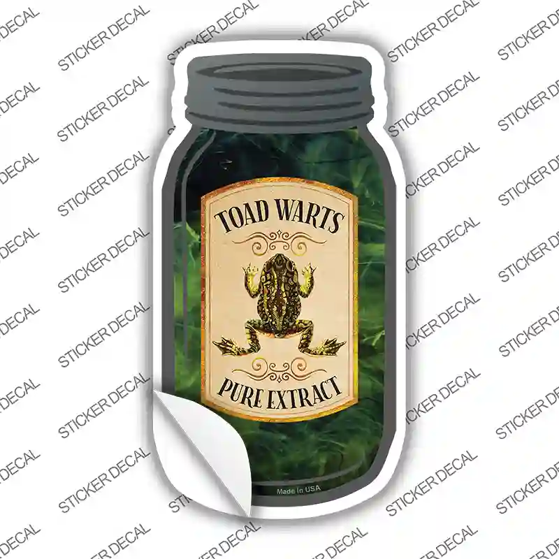 Toad Warts Novelty Mason Jar Sticker Decal