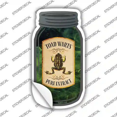 Toad Warts Novelty Mason Jar Sticker Decal