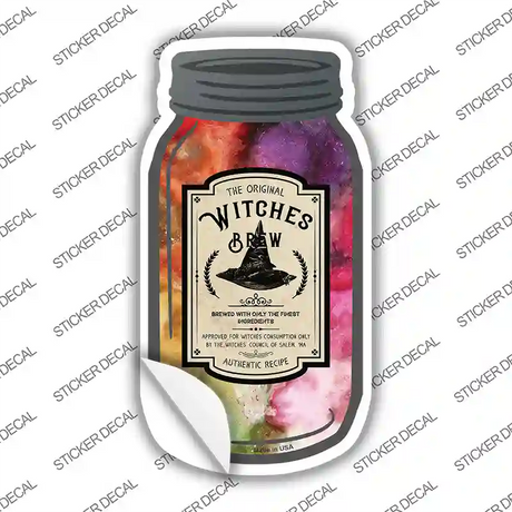 The Original Witches Brew Novelty Mason Jar Sticker Decal