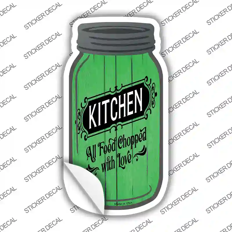 Chopped With Love Novelty Mason Jar Sticker Decal