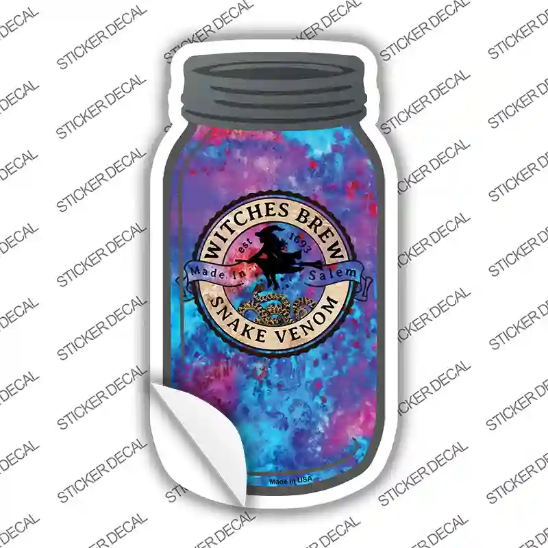 Snake Venom Purple Blue Novelty Mason Jar Sticker Decal
