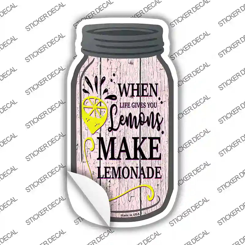 Lemons Make Lemonade Novelty Mason Jar Sticker Decal