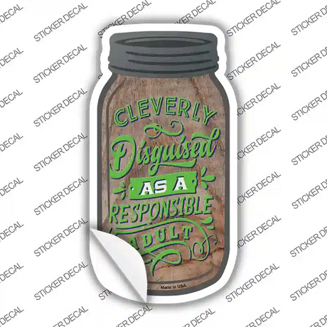 Cleverly Disguised Adult Novelty Mason Jar Sticker Decal