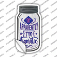 Apparently Im Dramatic Novelty Mason Jar Sticker Decal