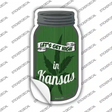 Get High Kansas Green Novelty Mason Jar Sticker Decal