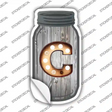 C Bulb Lettering Novelty Mason Jar Sticker Decal