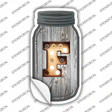 F Bulb Lettering Novelty Mason Jar Sticker Decal