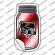 Custom Hot Rod Red Diamond Novelty Mason Jar Sticker Decal