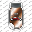 Hot Rod Brown Diamond Novelty Mason Jar Sticker Decal