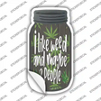 I Like Weed Novelty Mason Jar Sticker Decal
