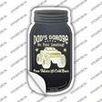 Dads Garage Yellow Novelty Mason Jar Sticker Decal
