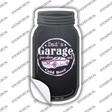 Dads Garage Purple Novelty Mason Jar Sticker Decal