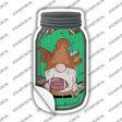 Gnome Playing Football Novelty Mason Jar Sticker Decal